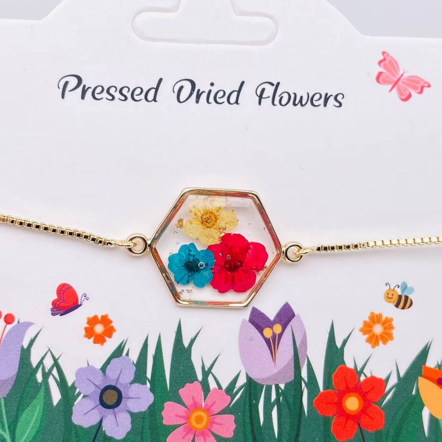 Narcissus Flower Gold Charm Bracelet