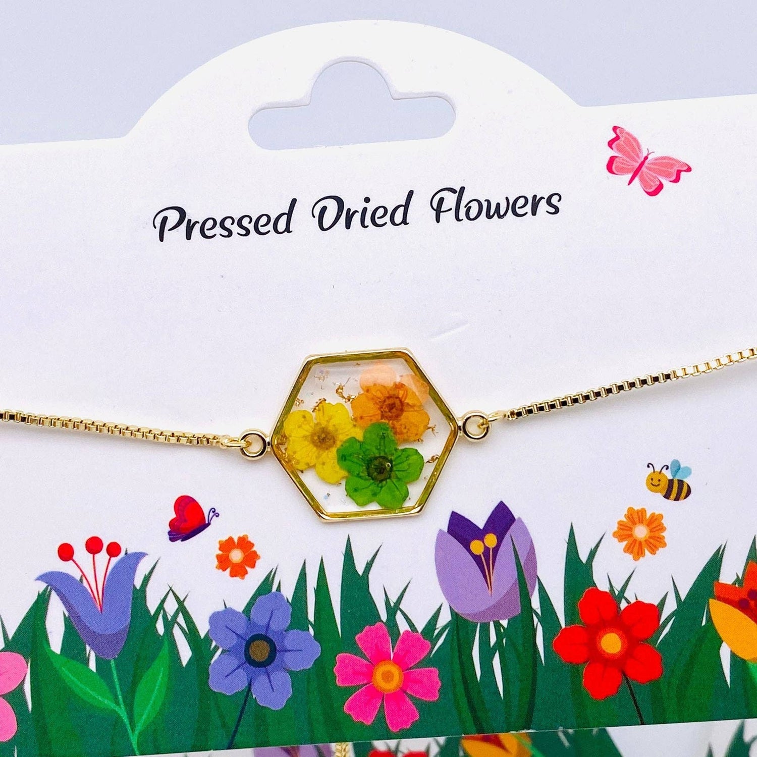 Narcissus Flower Gold Charm Bracelet