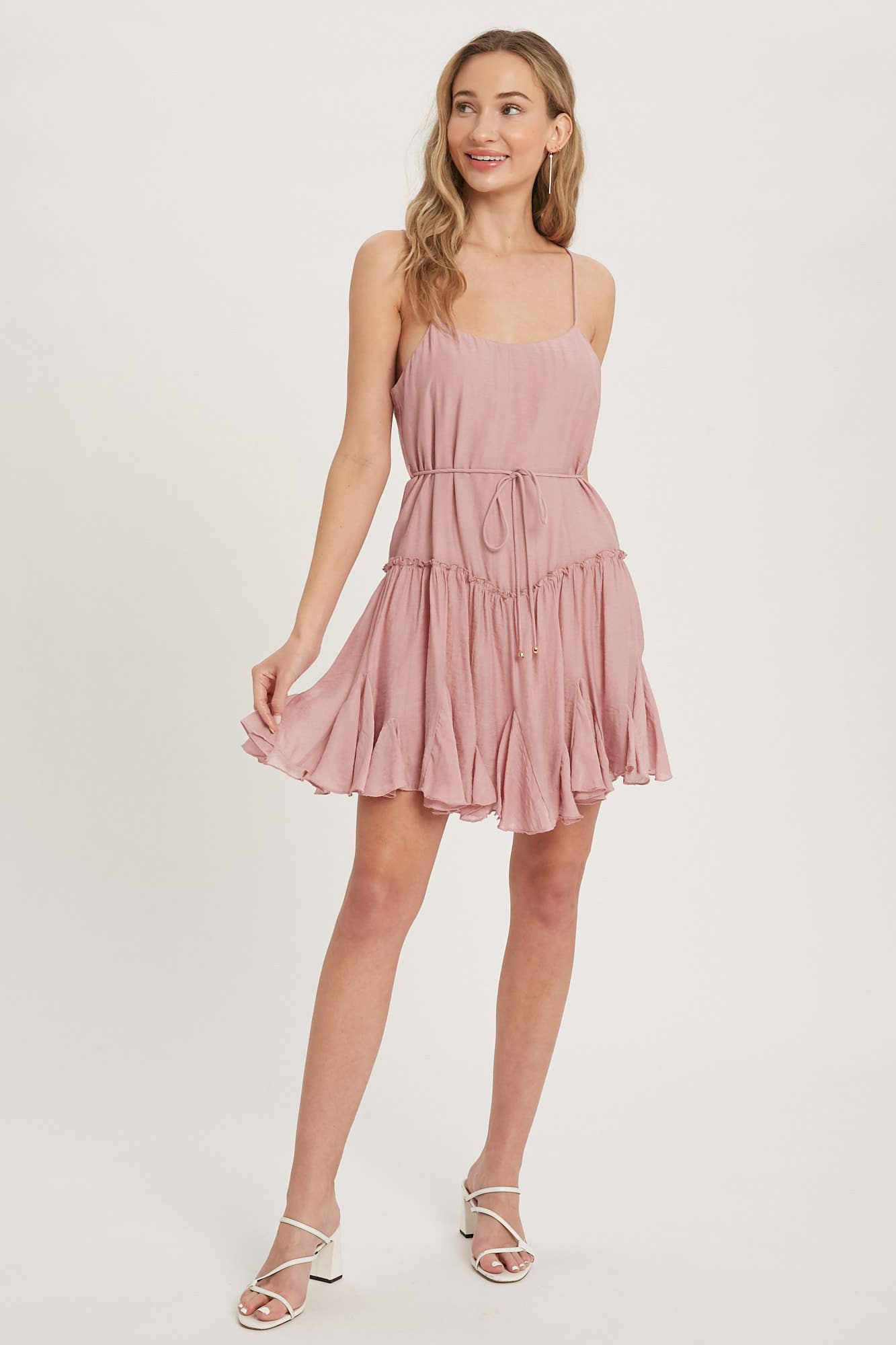 Ruffle Cami Swing Dress