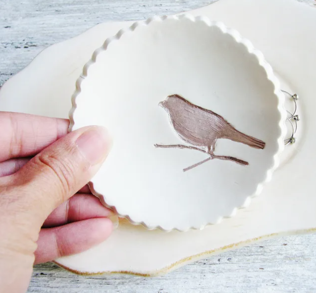 Handmade Sparrow Ring Dish
