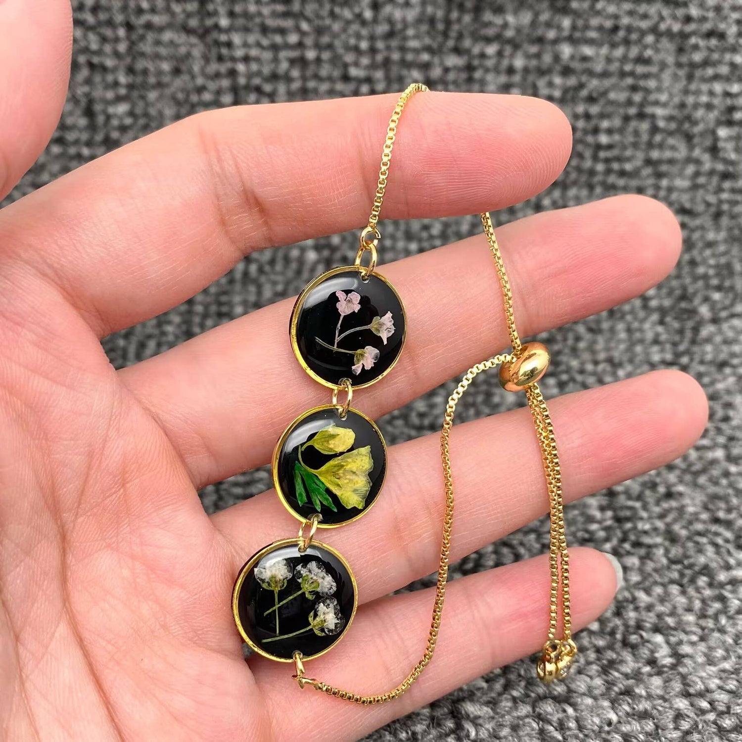 Wildflower Whisper Floral 18K Flora Adjustable Bracelet