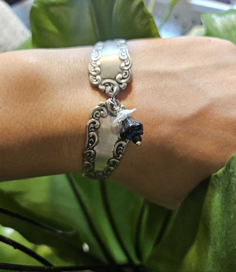 The American Beauty Vintage Bracelet is a handcrafted treasure made from authentic 1900-1940s American Beauty