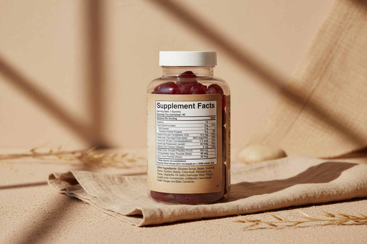 Apple Cider Vinegar Gummies with a delicious apple flavor to support balance, vitality, and daily wellness—vegan, gluten-free, and third-party tested.