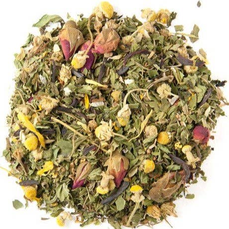 Elevate your tea ritual with our "At The Waterfront" blend, inspired by Little Women. This sweet, fruity tea with a refreshing mint finish captures the charm of Louisa May Alcott’s classic. Caffeine-free and made from natural ingredients, it&