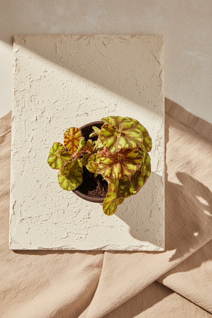 Begonia Rex ‘Zumba’ is a lively foliage begonia known for its swirling color and rhythmic pattern.