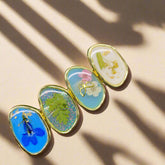 Floral Meadow Hair Clip with real pressed dried flowers in resin. Unique, nature-inspired, secure duckbill clip—perfect for everyday wear or gifting