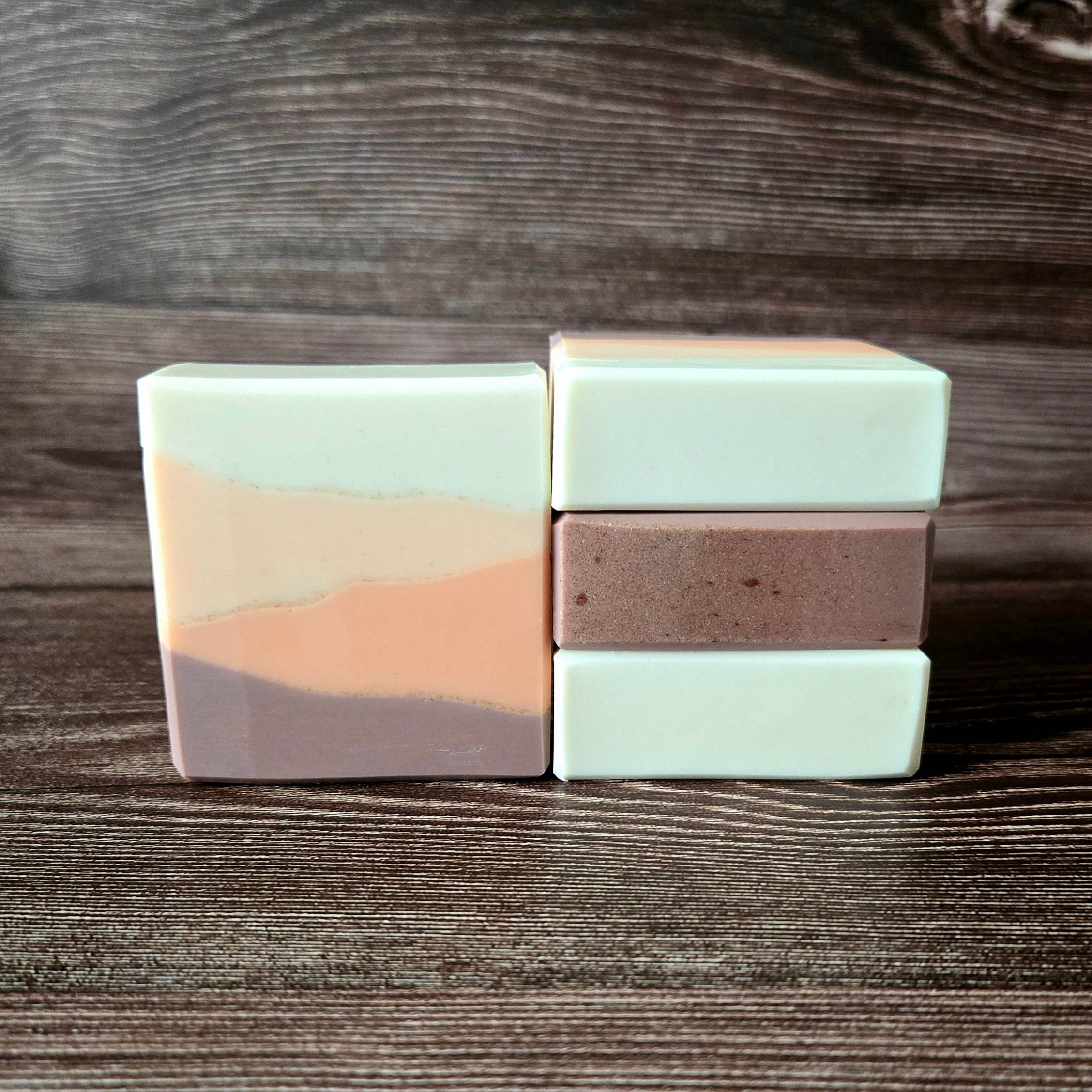Bourbon Pumpkin Spice Soap—shea butter, oatmeal, pumpkin spice, vanilla and bourbon. Hydrating, handcrafted, and detergent-free for all skin types.