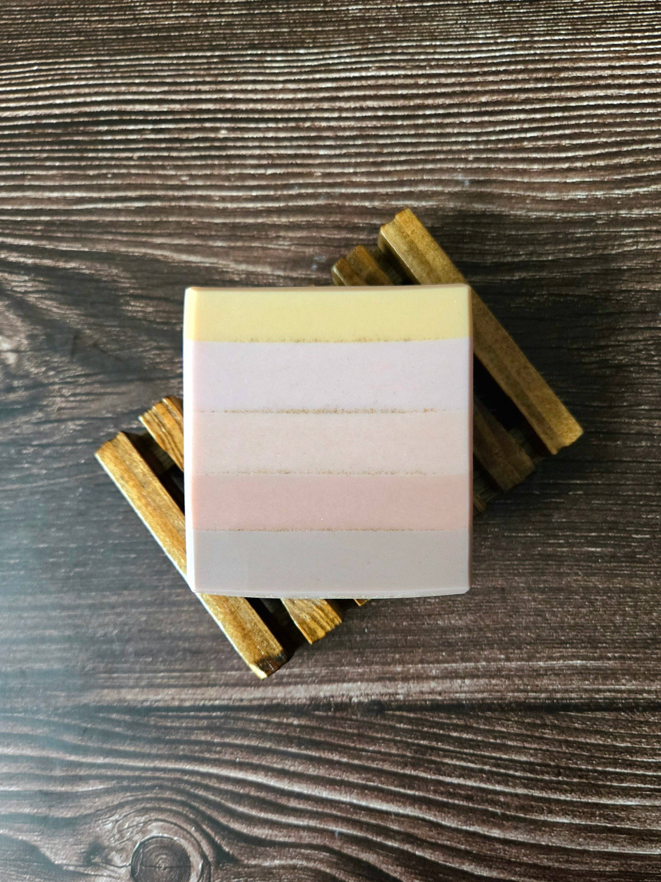 Coconut Dreams Soap—oatmeal & glycerin bar with coconut, vanilla, jasmine & sandalwood. Moisturizing, phthalate-free, and handcrafted for all skin types.