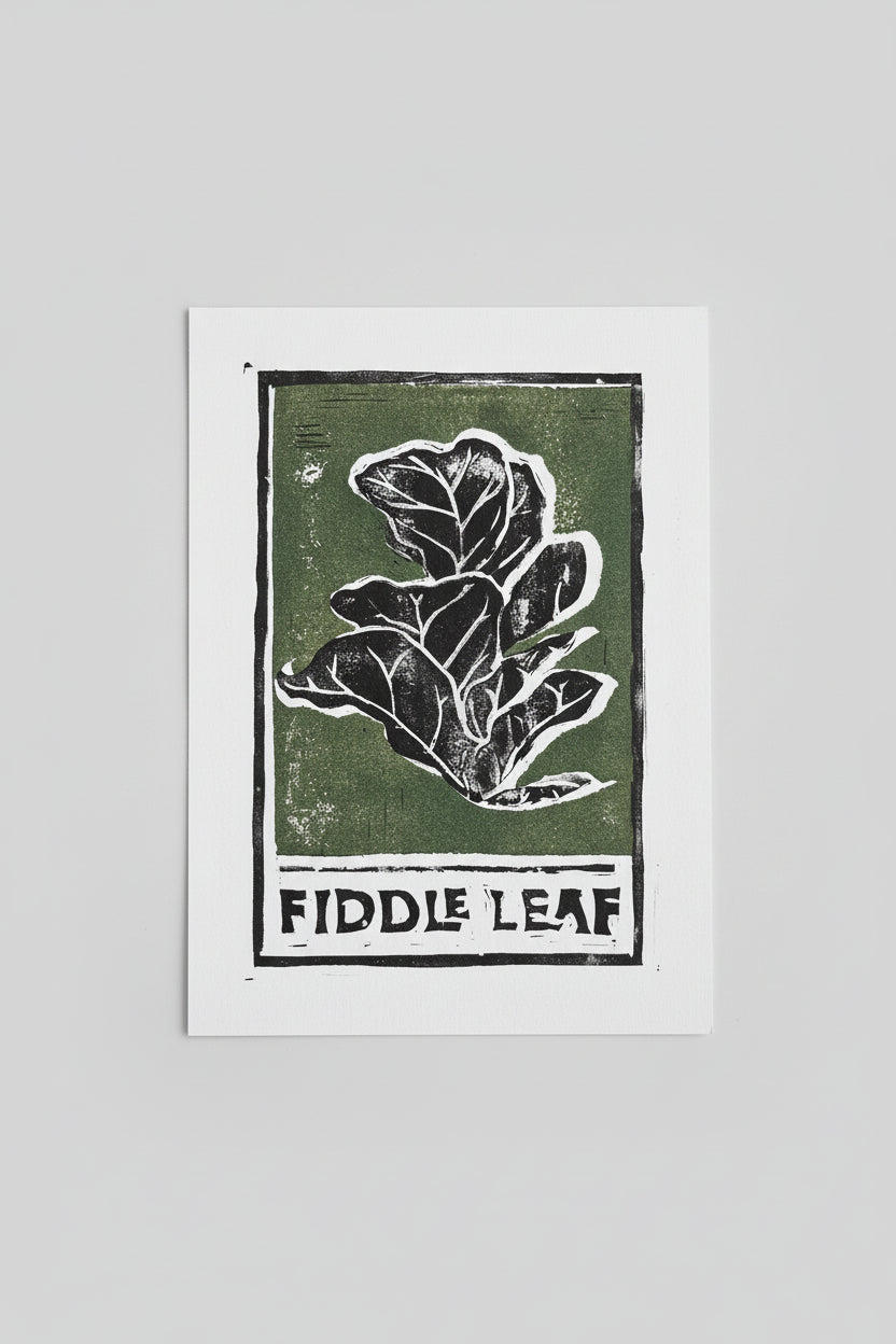 La Lotería — Handcrafted Block Print Series by Ryan Doran blends folklore, jungle symbolism, and bold street-art energy in hand-carved botanical prints.