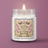 Grow Through What You Go Through: A calming French lavender 5oz soy candle. Vegan, eco-friendly, and hand-poured for 30–40 hours of peaceful aromatherapy.