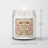 Grow Through What You Go Through: A calming French lavender 5oz soy candle. Vegan, eco-friendly, and hand-poured for 30–40 hours of peaceful aromatherapy.