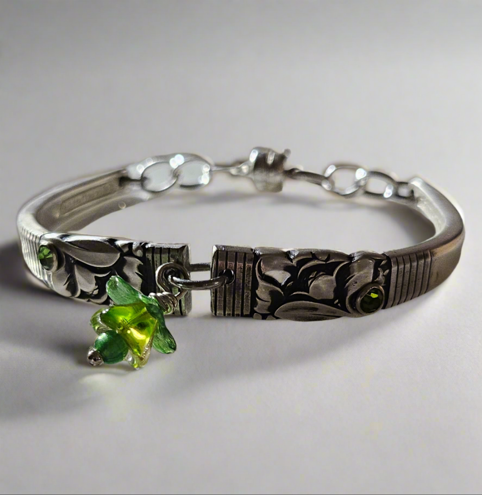 Salvaged Silver One-of-a-Kind Vintage Heritage Silverware Bracelet