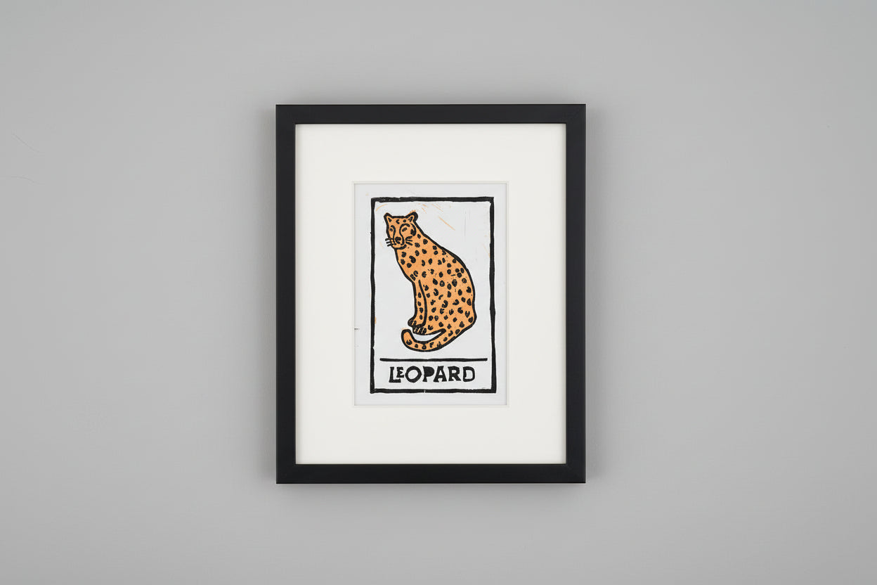 La Lotería — Handcrafted Block Print Series by Ryan Doran blends folklore, jungle symbolism, and bold street-art energy in hand-carved botanical prints.