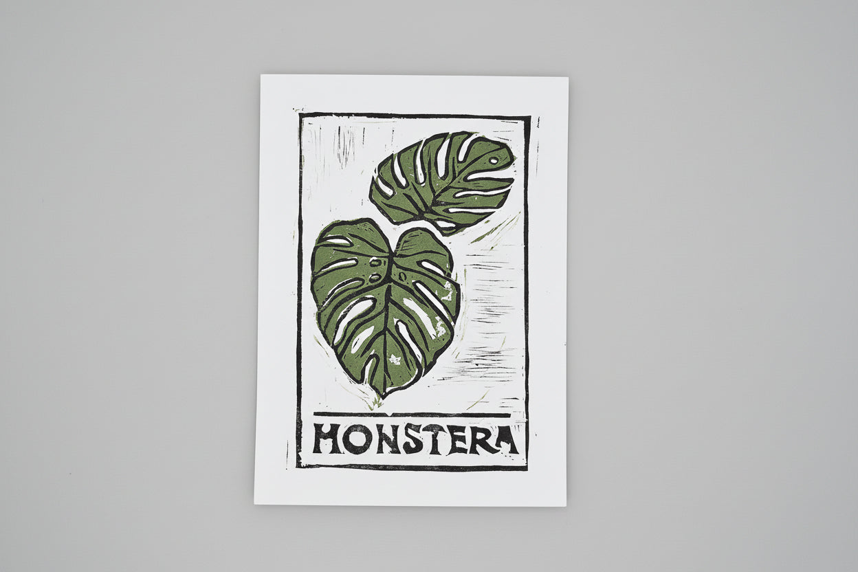 La Lotería — Handcrafted Block Print Series by Ryan Doran blends folklore, jungle symbolism, and bold street-art energy in hand-carved botanical prints