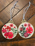 Handcrafted wood ornaments with real pressed flowers. Unique, rustic, and nature-inspired décor perfect for Christmas trees, gifting, or year-round charm.