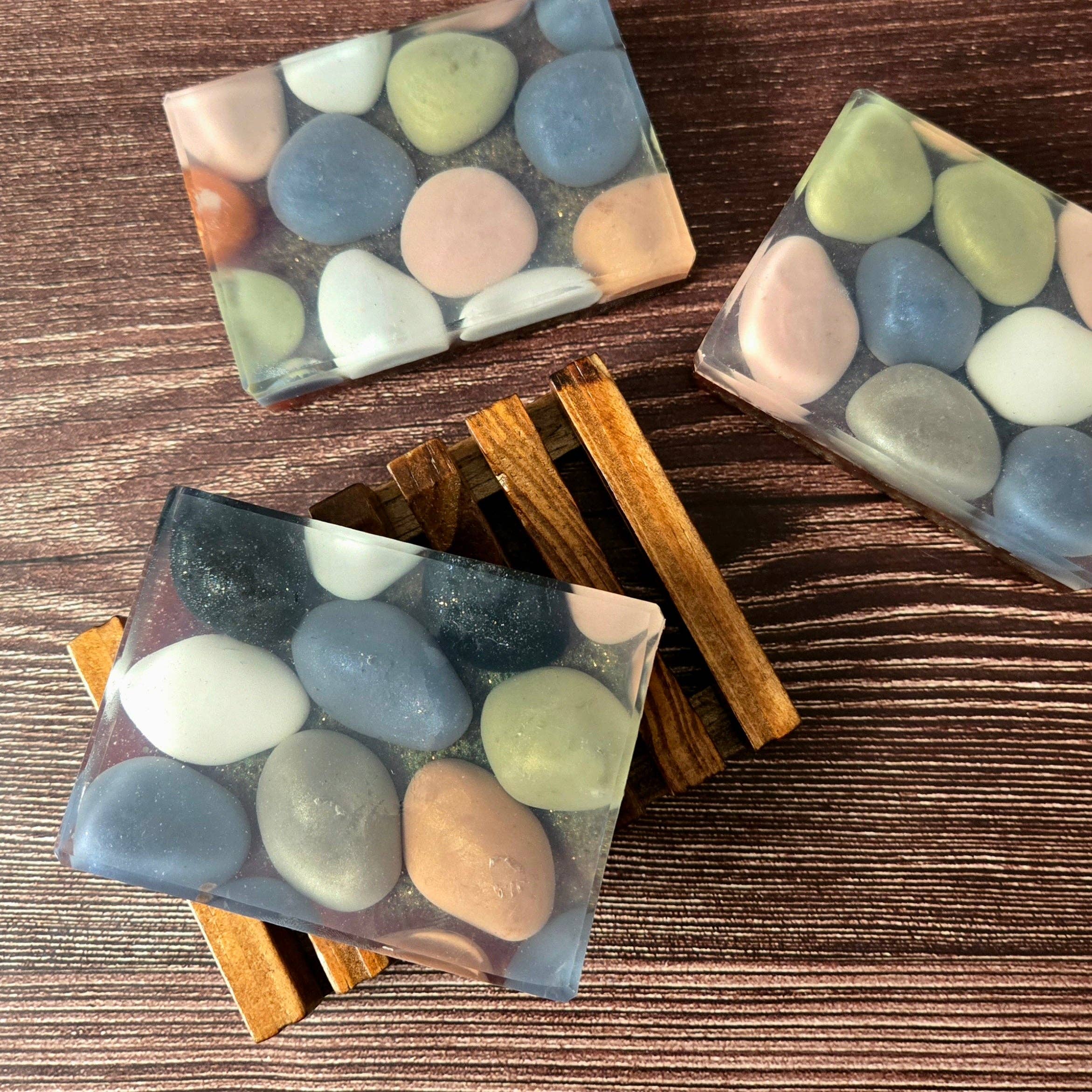 Riverbend Handcrafted Soap—vegan, plant-based bar with cedar, fir & grapefruit scent. Moisturizing, detergent-free, and inspired by mountain streams.