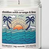 Sunny Days Ahead: A bright blend of orange, lime & obsidian in a 5oz soy candle. Vegan, eco-friendly, and hand-poured for 30–40 hours of sunny coastal bliss.