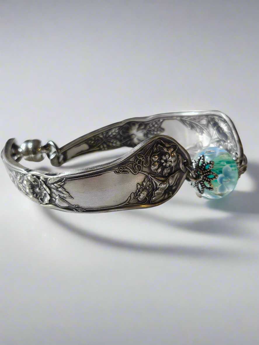 Salvaged Silver One-of-a-Kind Vintage Wildwood 1908 Silverware Bracelet