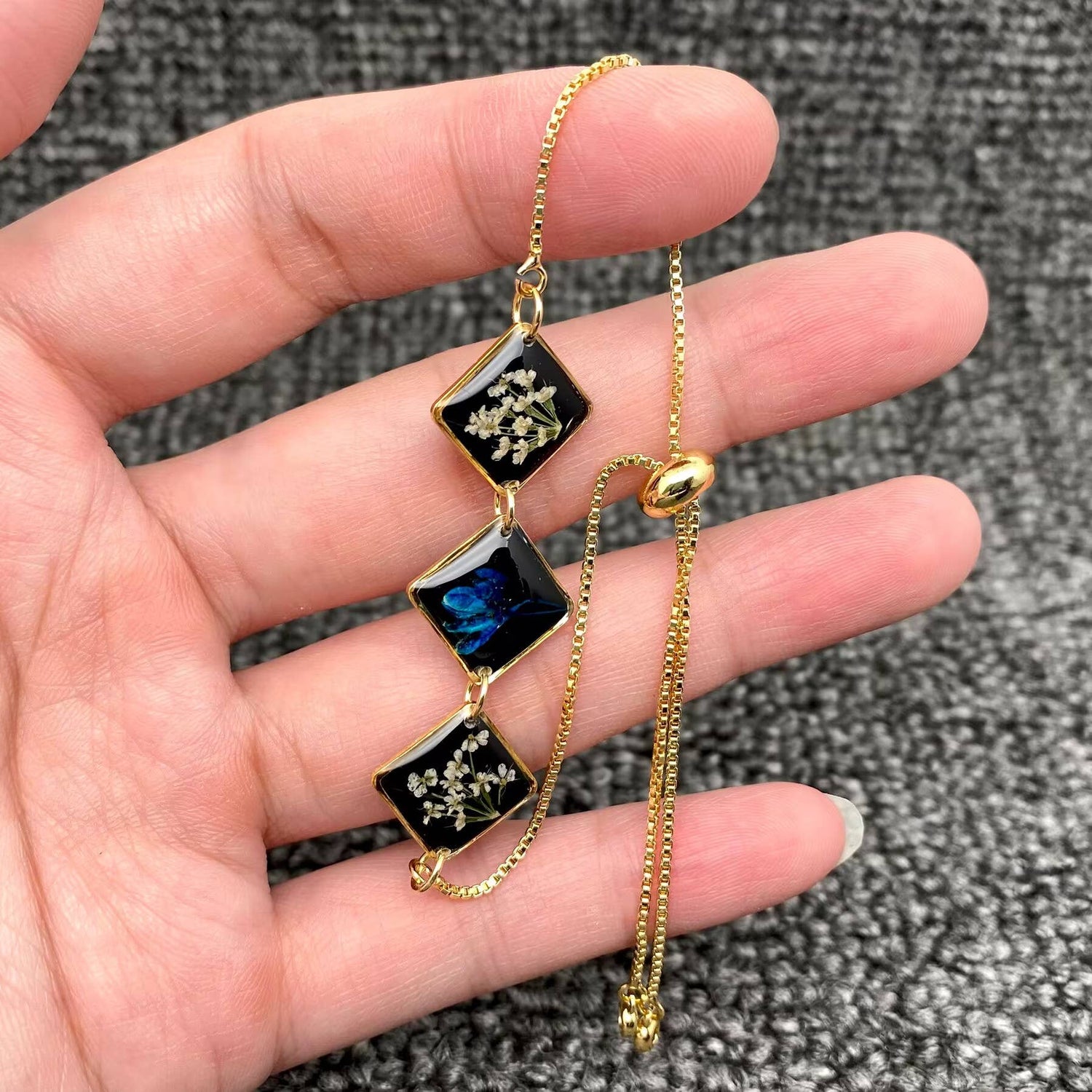 Wildflower Whisper Floral 18K Flora Adjustable Bracelet