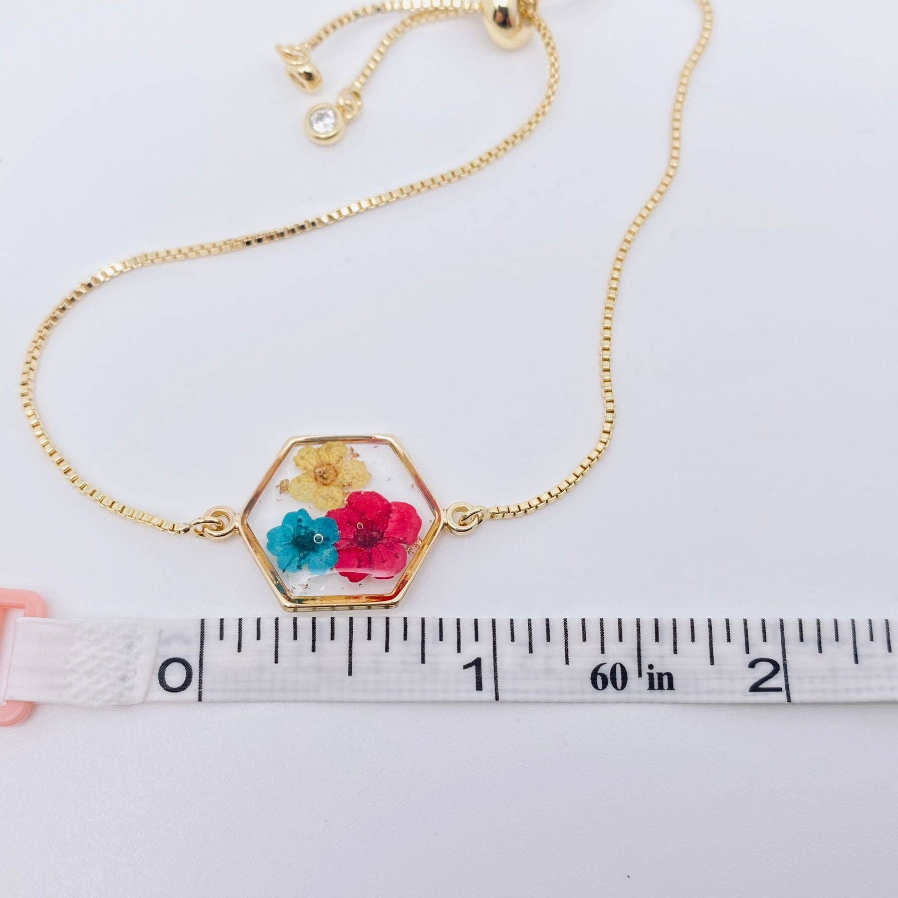 Narcissus Flower Gold Charm Bracelet