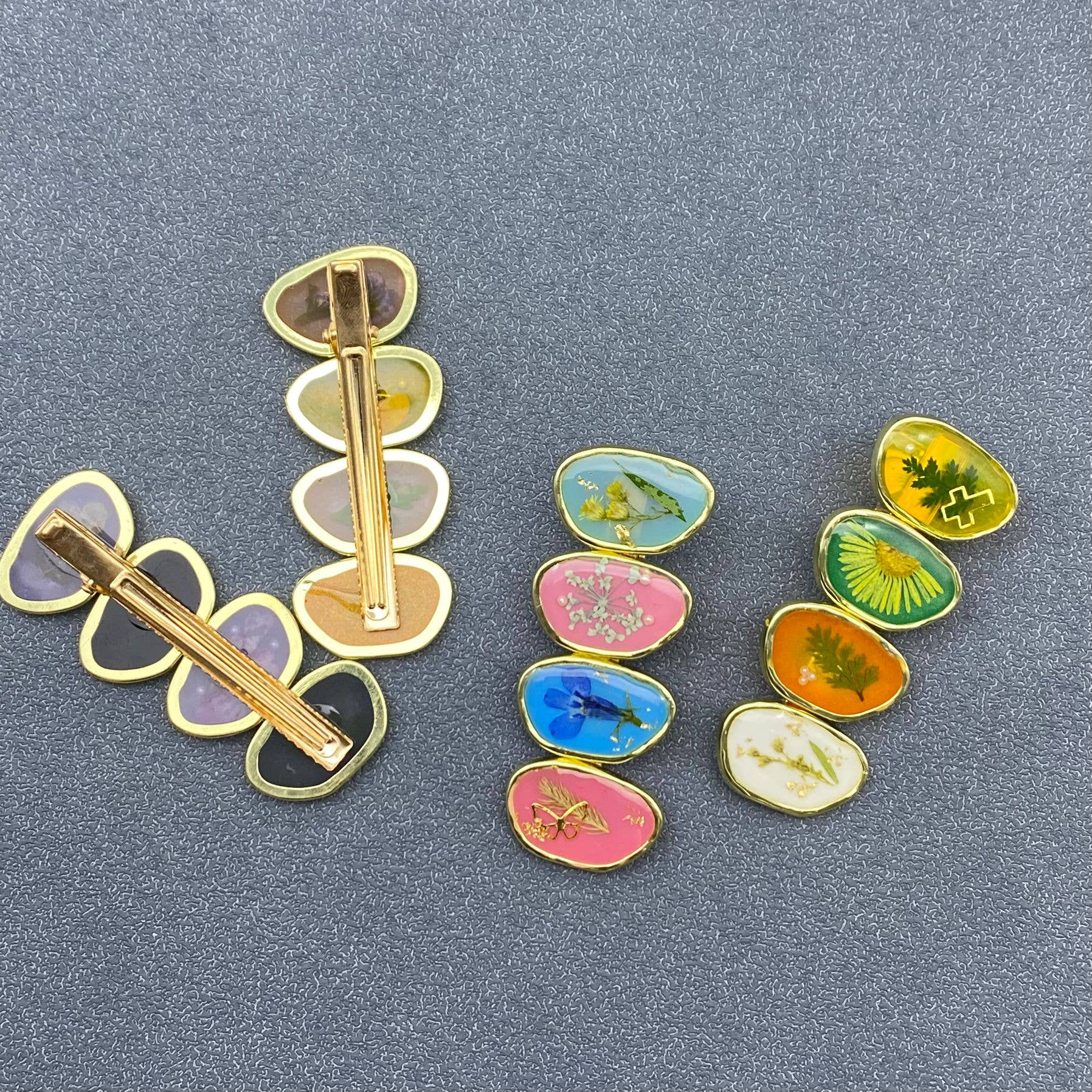Floral Meadow Pressed Flower Hair Clip