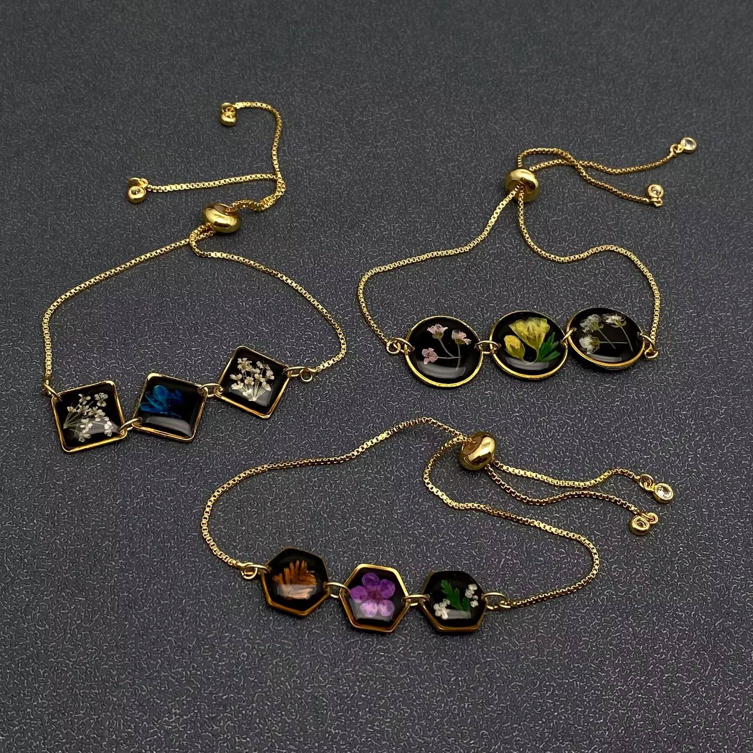 Wildflower Whisper Floral 18K Flora Adjustable Bracelet