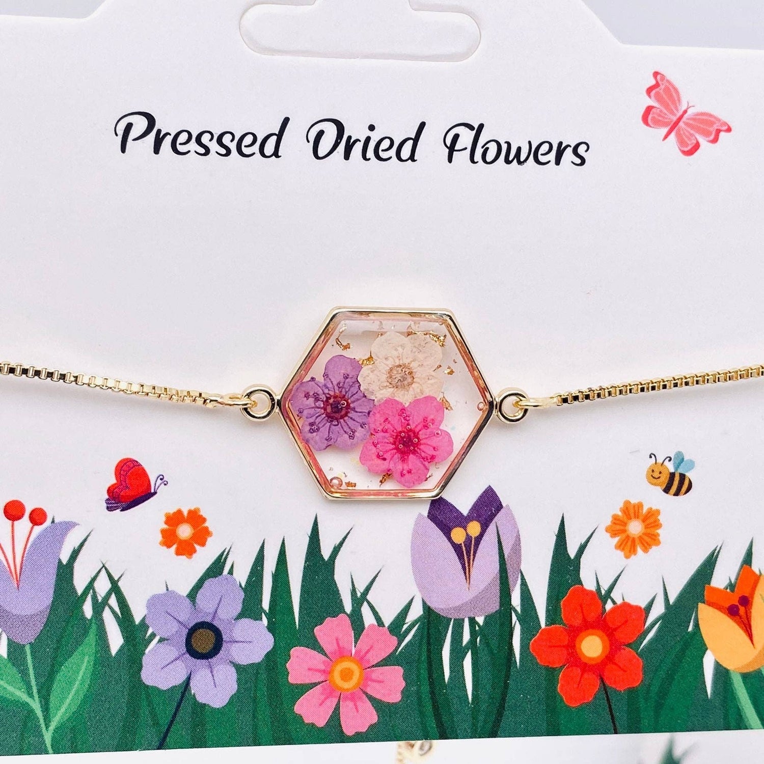 Narcissus Flower Gold Charm Bracelet