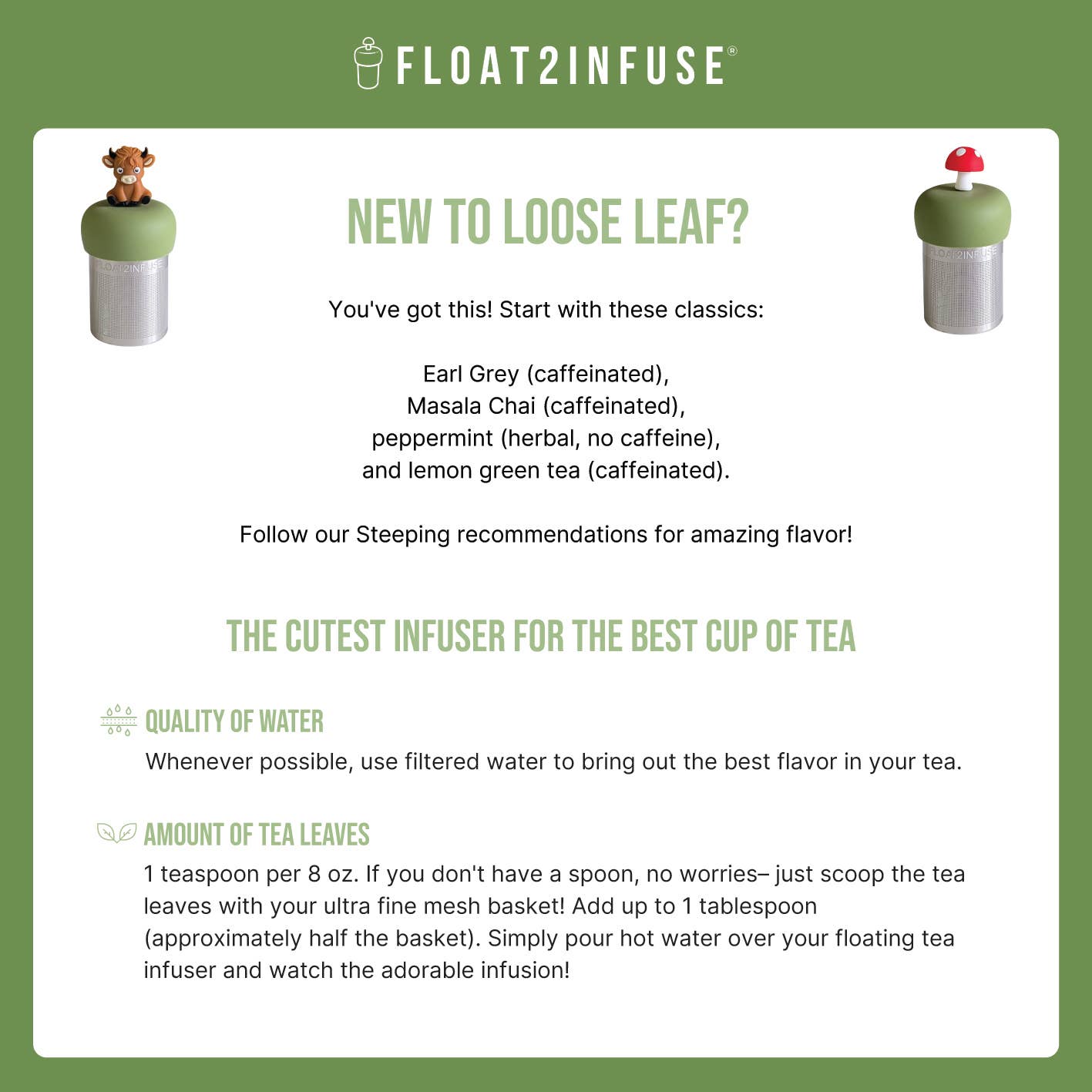 Spill the Tea Blue Steeper and Tea Infuser