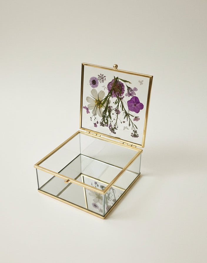 Floral Keepsake and Jewelry Box