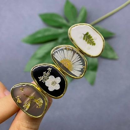 Floral Meadow Pressed Flower Hair Clip