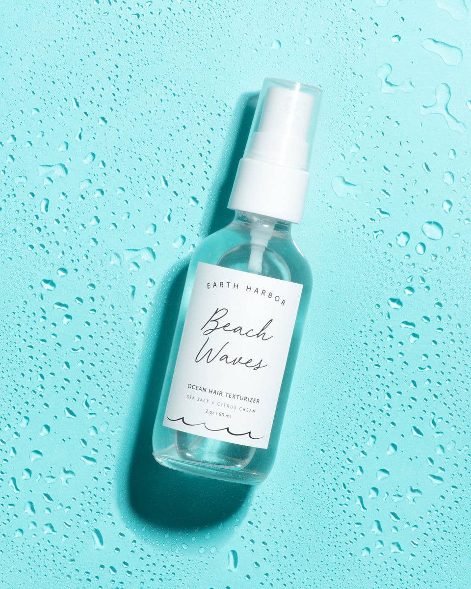 Refresh hair with a natural sea salt spray that boosts volume, adds beachy texture, and fights pollution buildup. Vegan, nontoxic, sustainable, and ocean-inspired.