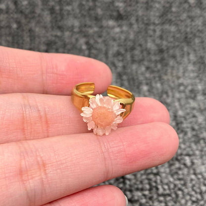 Radiance Floral 18K Gold Plated Adjustable Rings