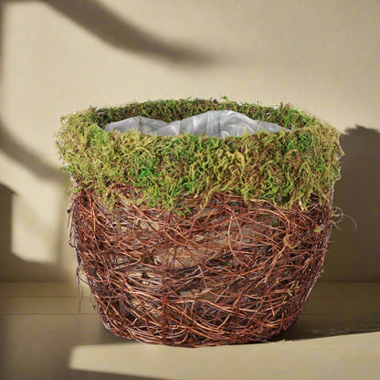 Add woodland charm with this 7&quot; mossy pot, lined with plastic for easy care. Fits 6&quot; plants perfectly—rustic, whimsical, and nature-inspired décor.