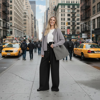  8 Other Reasons Large Classic Gray Faux Suede Carryall Tote Bag is the kind of everyday bag that makes even the simplest outfit feel pulled together. 
