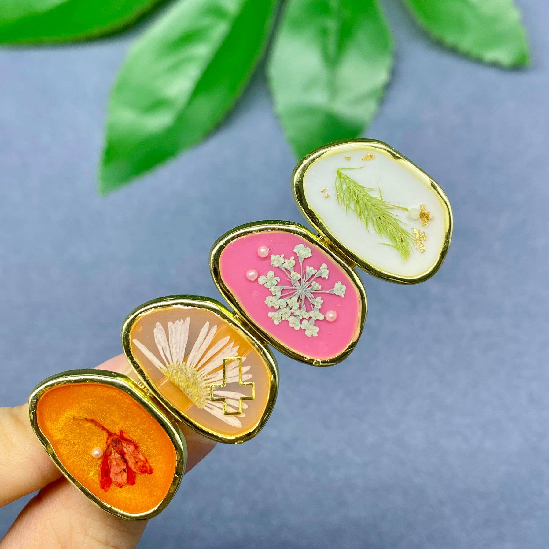 Floral Meadow Pressed Flower Hair Clip
