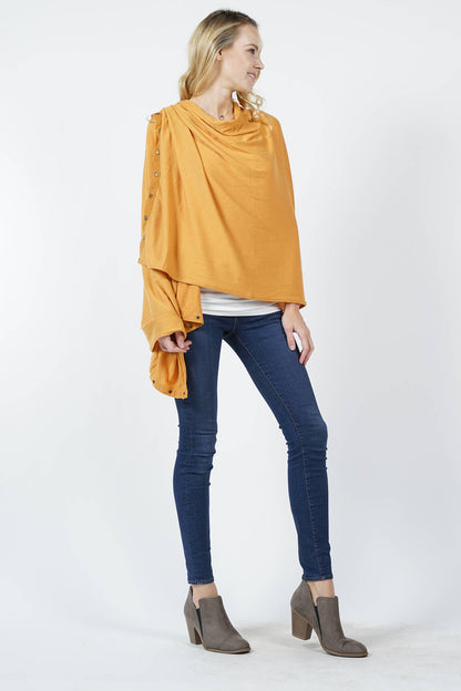 42POPS - 0522 Convertible shawl w/ snap buttons SI-7657 Zenana Consgt.