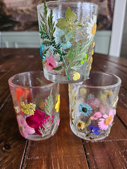 Fairy Tea Candles: Decorative Dried Flower Tea Candles and Votive Holders 2.5&quot;x2&quot; add elegance to any space. Perfect for tea parties, dinners, or meditation, they include Tea Light Candles with zen like scents. Stylish, low-maintenance, and ideal as gifts for any occasion.