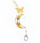 Celestial and delicate, the Golden Moon Floral Suncatcher captures the quiet magic of sunlight and nature in one luminous piece. 