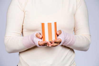 B.B. Sheep upcycled cashmere wrist warmers &amp; fingerless gloves. Soft, warm, breathable, and sustainable—cozy comfort with second-chance style.