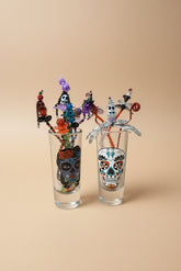 Beaded Day of the Dead Flowers- Each flower is individually handcrafted using an intricate combination of glass beads, wirework, skull accent.