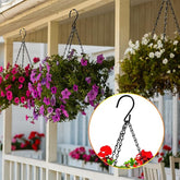 Effortlessly hang your plant baskets and flowerpots with our 9.5 Inch Black Plant Hanging Chains. These durable, rust-resistant chains hold up to 12 lbs each, perfect for indoor and outdoor displays. With adjustable length hooks and clips, they easily fit different plant heights, adding a sleek, modern touch to your garden or home décor.