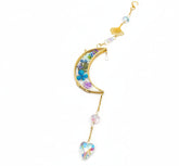 Celestial and delicate, the Golden Moon Floral Suncatcher captures the quiet magic of sunlight and nature in one luminous piece. 