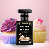 Book Babe Perfume—sweet almond cake, coconut milk, creamed sugar & powdery orchid. A flirty, cozy gourmand scent perfect for book lovers and main-character vibes.