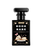 Book Babe Perfume—sweet almond cake, coconut milk, creamed sugar & powdery orchid. A flirty, cozy gourmand scent perfect for book lovers and main-character vibes.