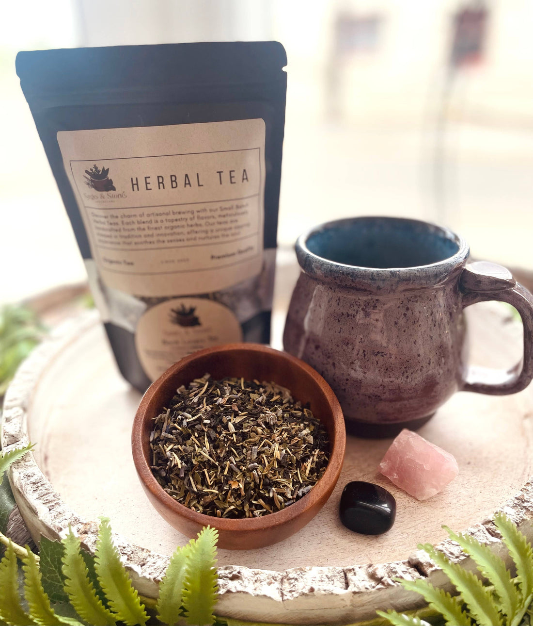 Book Lovers Herbal Tea by Sage &amp; Stone Apothecary. Earl Grey with smoky lapsang, lavender, sage, rosemary &amp; peppermint. A cozy brew for every story.