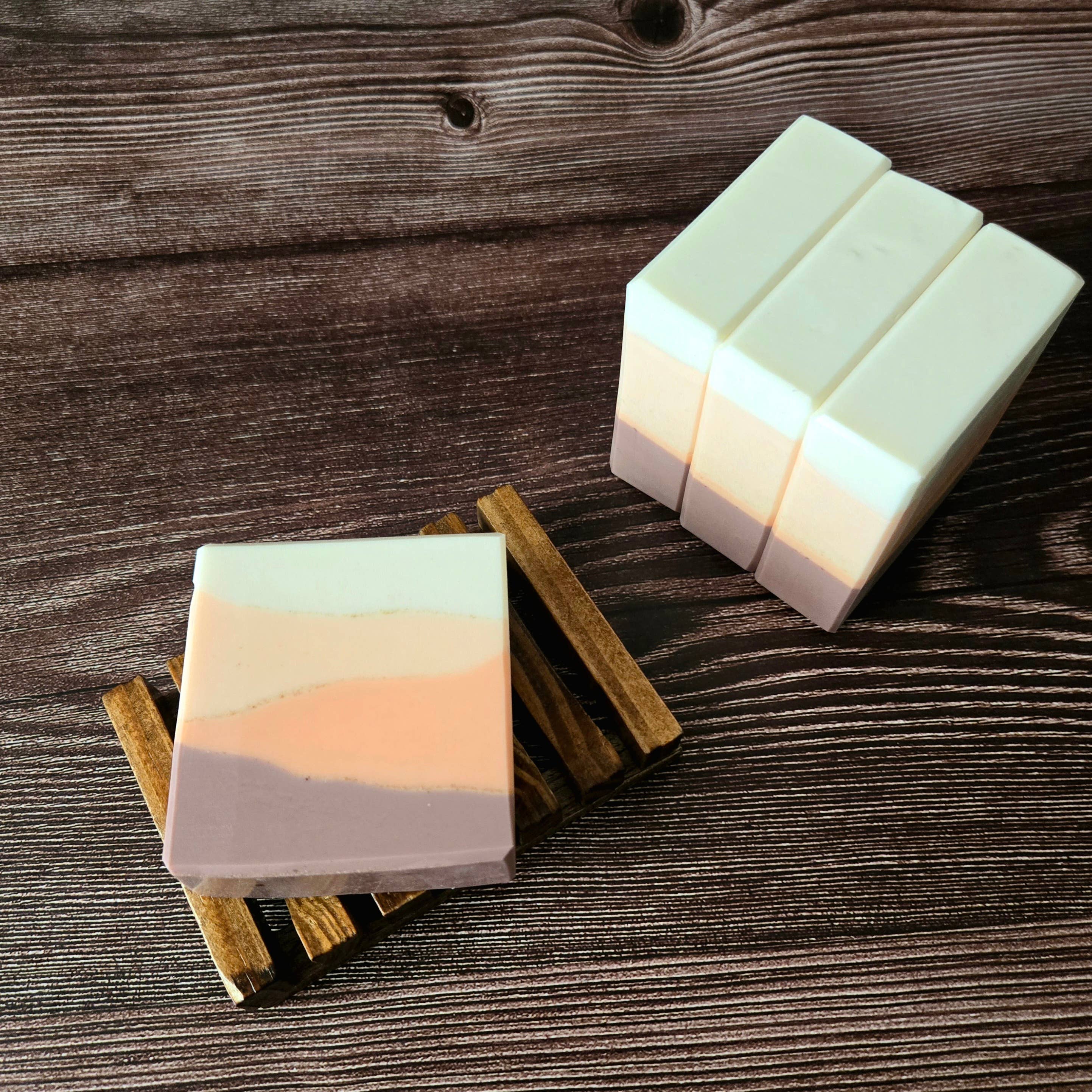 Bourbon Pumpkin Spice Soap—shea butter, oatmeal, pumpkin spice, vanilla and bourbon. Hydrating, handcrafted, and detergent-free for all skin types.