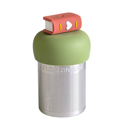 Brown Heart Book Tea Steeper makes loose leaf tea easy in any mug. Reusable, dishwasher safe, eco-friendly. A charming gift for tea and book lovers.