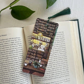 Hand-illustrated "Bookish Café Retreat" bookmark on premium textured paper. Perfect for cozy reading moments with a warm drink and your favorite book