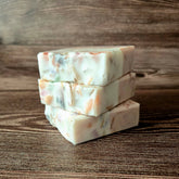 Cashmere Cedar Soap—shea butter, rose clay, sugar, vanilla orchid &amp; cedarwood. Warm, comforting, and moisturizing with 20% more glycerin.