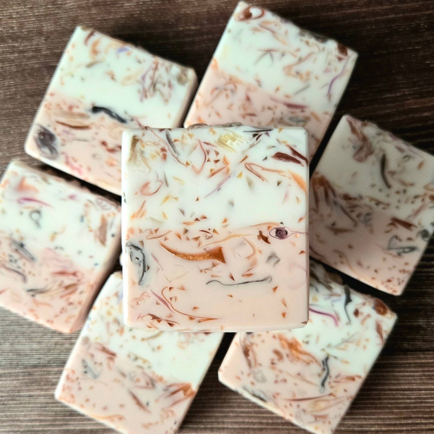 Cashmere Cedar Soap—shea butter, rose clay, sugar, vanilla orchid &amp;amp; cedarwood. Warm, comforting, and moisturizing with 20% more glycerin.